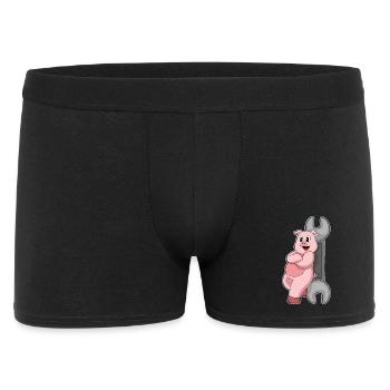 Pig Mechanic Wrench Workshop - Men's Boxer Shorts - black - Front