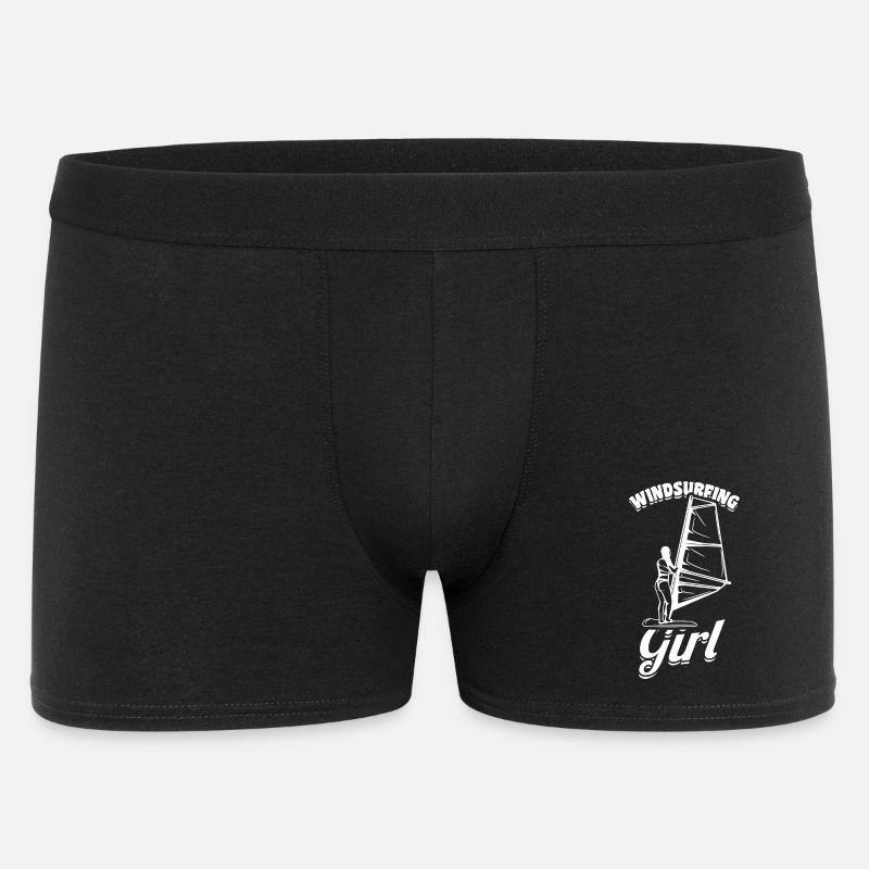 Windsurfer Mädchen - Männer Boxer Shorts - Schwarz