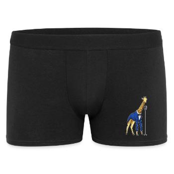 Chanteur girafe Chant au micro - Boxer Homme - noir - Devant