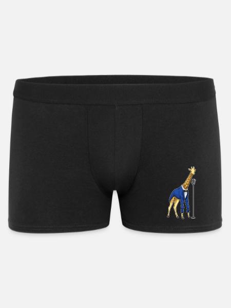 Giraffe Singer Microphone Singing - Men's Boxer Shorts - black