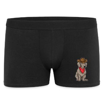 Teckel Cowboy Chapeau de cow-boy - Boxer Homme - noir - Devant