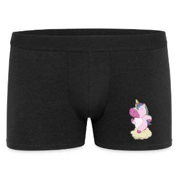 Einhorn Jogger Joggen Sport - Männer Boxer Shorts - Schwarz - Vorne