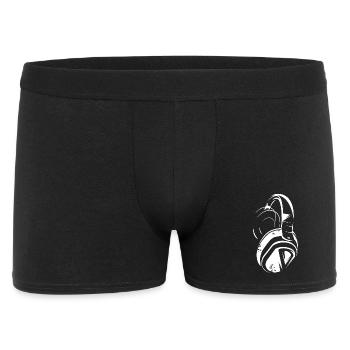 Casque Musique DJ Utilisé Look Illustration Icône - Boxer Homme - noir - Devant