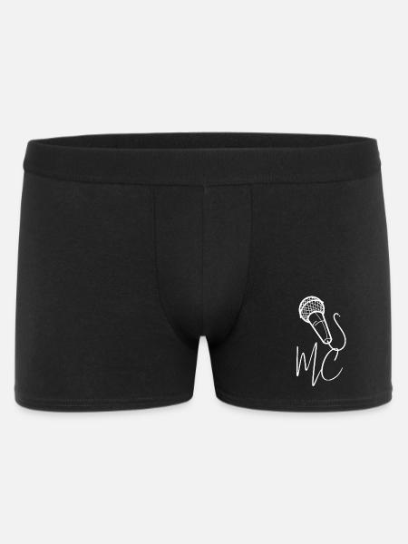 MC Hip Hop Beatbox Rapper Mikrofon Skjorte - Boxer Shorts til mænd - sort