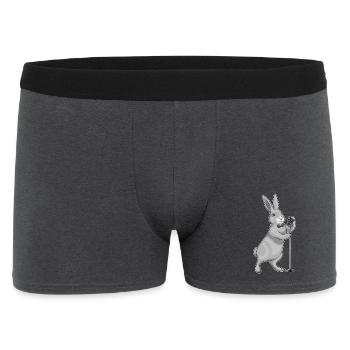 Chant Microphone Bunny Singer - Boxer Homme - charbon - Devant