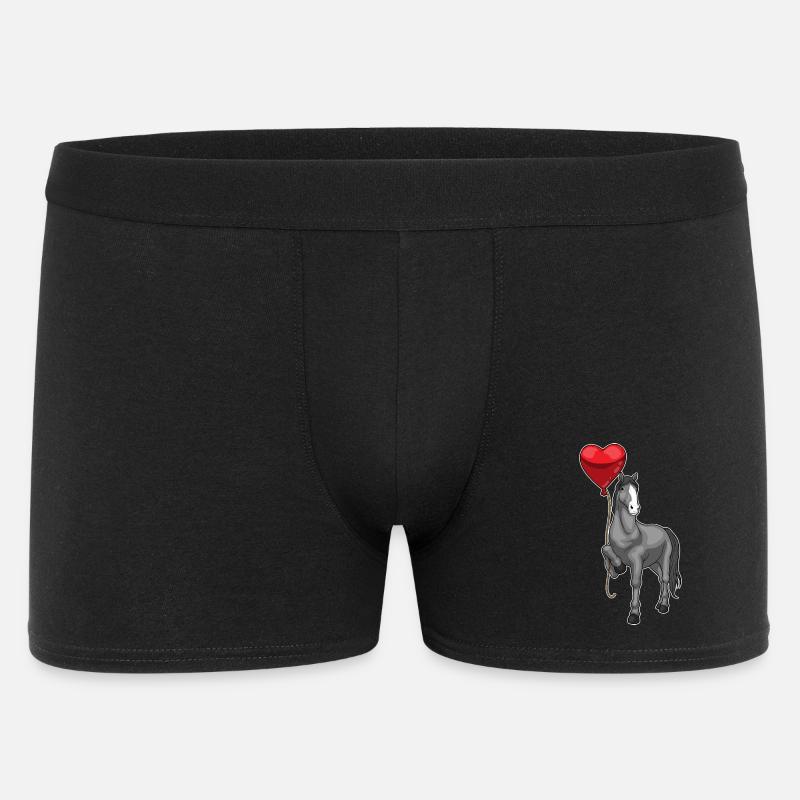 Pferd Luftballon - Männer Boxer Shorts - Schwarz