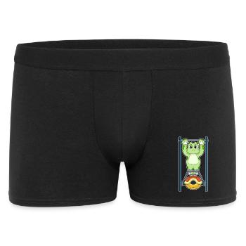 Turtle Bodybuilder Pull-ups Bodybuilding - Men's Boxer Shorts - black - Front