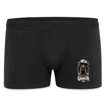German Wirehaired Gangsta Dog Gift - Men's Boxer Shorts - black - Front