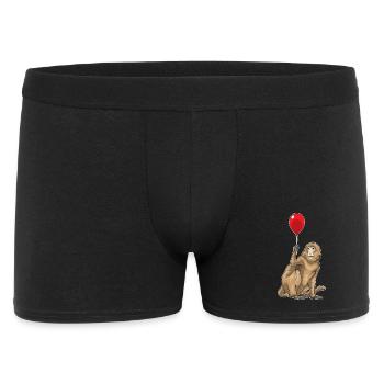 Affe Luftballon - Männer Boxer Shorts - Schwarz - Vorne
