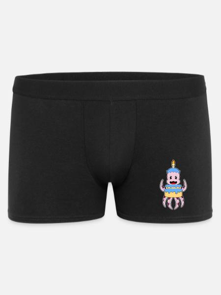 Gâteau d’anniversaire pieuvre - Boxer Homme - noir