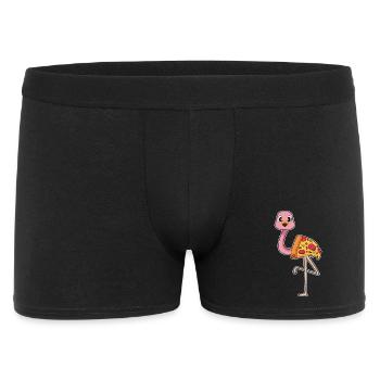 Pizza aux flamants roses - Boxer Homme - noir - Devant