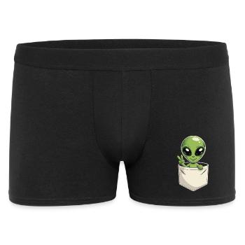 Alien in der Tasche Peace Science Fiction - Männer Boxer Shorts - Schwarz - Vorne