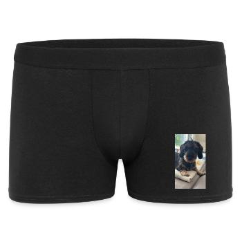 Dog portrait with charming face Rachel, Rauhha - Men's Boxer Shorts - black - Front