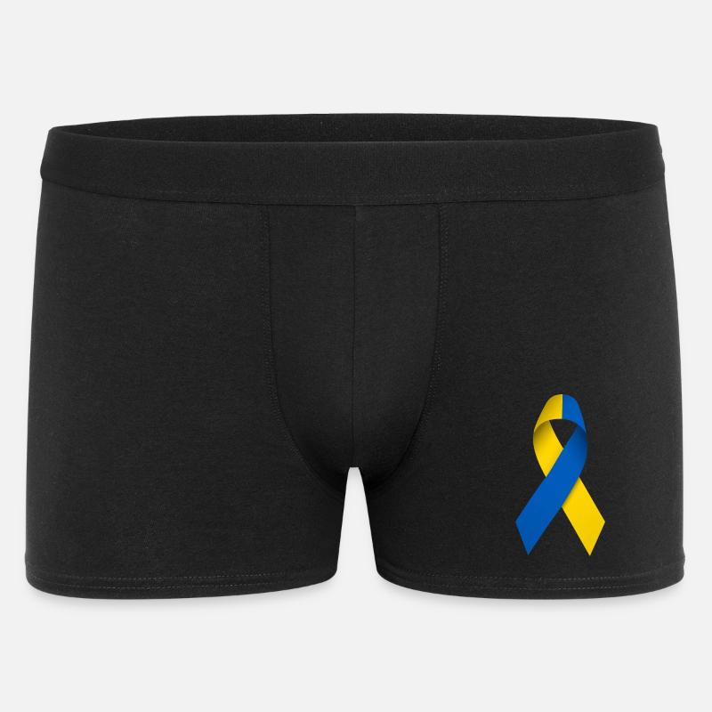 Ukrainische Friedensschleife - Männer Boxer Shorts - Schwarz