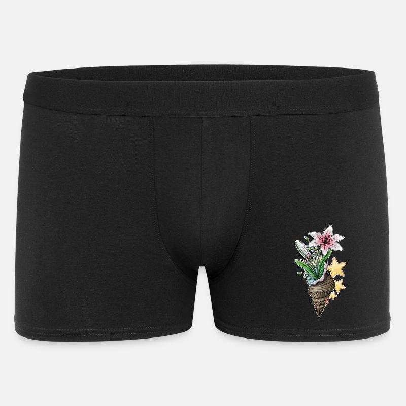 Bouquet de conques florales - Boxer Homme - noir