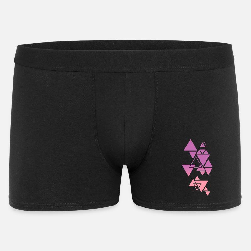 Gradient Triangle Pattern Pink - Men's Boxer Shorts - black