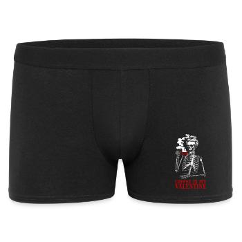 Kaffee ist mein Valentinstag – Skelettkaffee für F - Männer Boxer Shorts - Schwarz - Vorne
