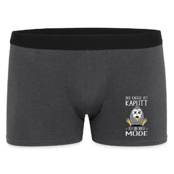 Lustige Sprüche Fun Outfits Ironie Sarkasmus - Männer Boxer Shorts - Anthrazit - Vorne