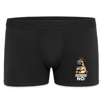 Avant de demander, carlins, carlins, propriétaire de carlin, détenteur de carlin. - Boxer Homme - noir - Devant