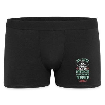 American Staffordshire Liebe - Männer Boxer Shorts - Schwarz - Vorne