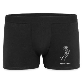 Valentine Rose - Mon cœur est à toi blanc - Boxer Homme - noir - Devant