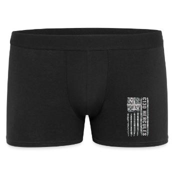 C130 Hercules American Flag Military Camouflage - Men's Boxer Shorts - black - Front