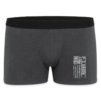 P-3 Orion, American flag, military camouflage flight - Men's Boxer Shorts - charcoal grey - Front