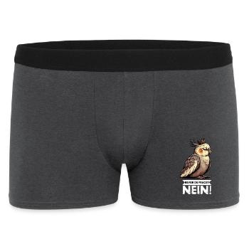 Avant de demander aux calopsittes - Boxer Homme - charbon - Devant