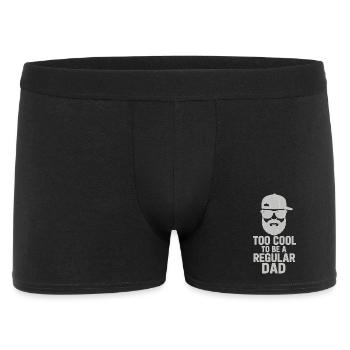 Papa cool : barbe, casquette et lunettes – Idée pour la fête des pères - Boxer Homme - noir - Devant