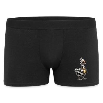 Funny Mixed Goose Cow Pattern - Men's Boxer Shorts - black - Front