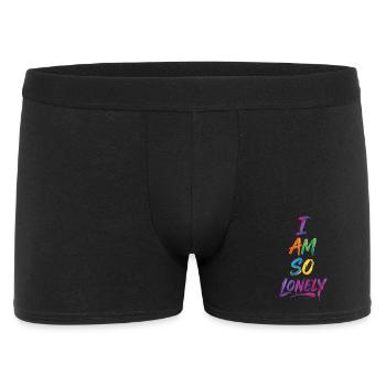 I Am So Lonely Say Colorful Text Painting Print - Men's Boxer Shorts - black - Front