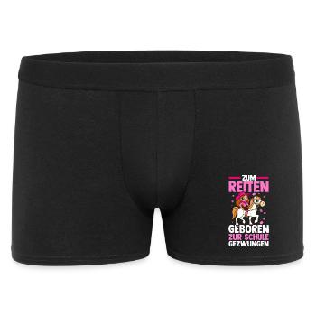 Reiten Pferdeliebhaber Reiterhof Pferde - Männer Boxer Shorts - Schwarz - Vorne