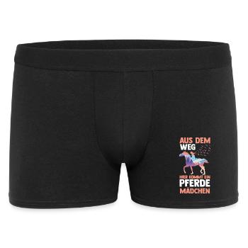 Reiten Pferdeliebhaber Reiterhof Pferde - Männer Boxer Shorts - Schwarz - Vorne