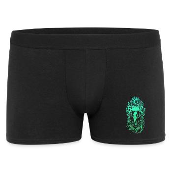Girl Silhouette in Leaf Frame - Men's Boxer Shorts - black - Front