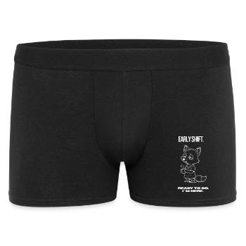 Chemise Fox du Matinal – Prête à partir. Je suis là - Boxer Homme - noir - Devant