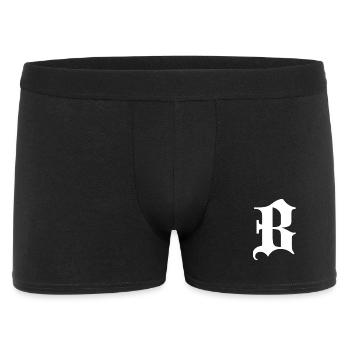 Gotische Monogramm B - Männer Boxer Shorts - Schwarz - Vorne