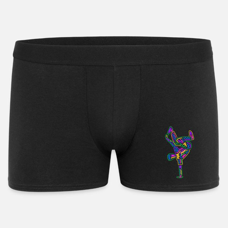 Breakdancing Breakdancer Bunt Jungen Breakdance - Männer Boxer Shorts - Schwarz