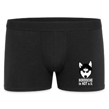 Husky Nordische in Not - Männer Boxer Shorts - Schwarz - Vorne