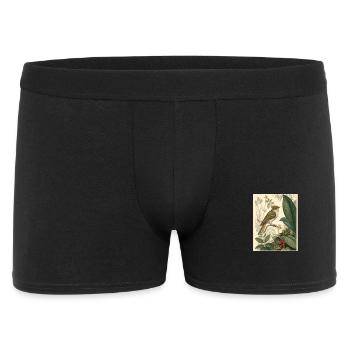 Oiseau dans la Jungle Leaf Vintage - Boxer Homme - noir - Devant