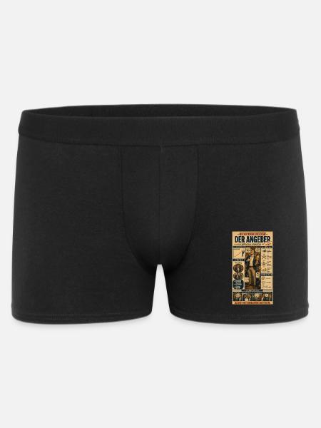 Der Angeber – Eigenwerbung in Perfektion - Männer Boxer Shorts - Schwarz