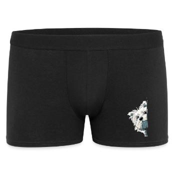 Westie Terrier Spieur Mignon Amoureux des Chiens Produits dérivés - Boxer Homme - noir - Devant