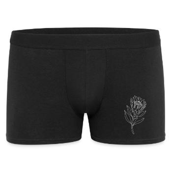 Protea Line Study on Black - Men's Boxer Shorts - black - Front