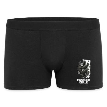 Gorilla Bouldering – Powered by Chalk Saying - Men's Boxer Shorts - black - Front
