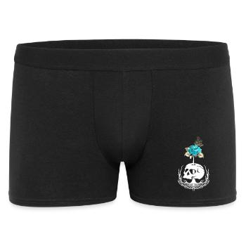 Gothic Wicca Goth Okkult Skullmystic Blumen - Männer Boxer Shorts - Schwarz - Vorne