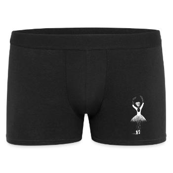 Ballerina - Männer Boxer Shorts - Schwarz - Vorne