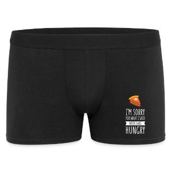 Es tut mir leid für das, was ich sagte, als ich hungrig war - Männer Boxer Shorts - Schwarz - Vorne