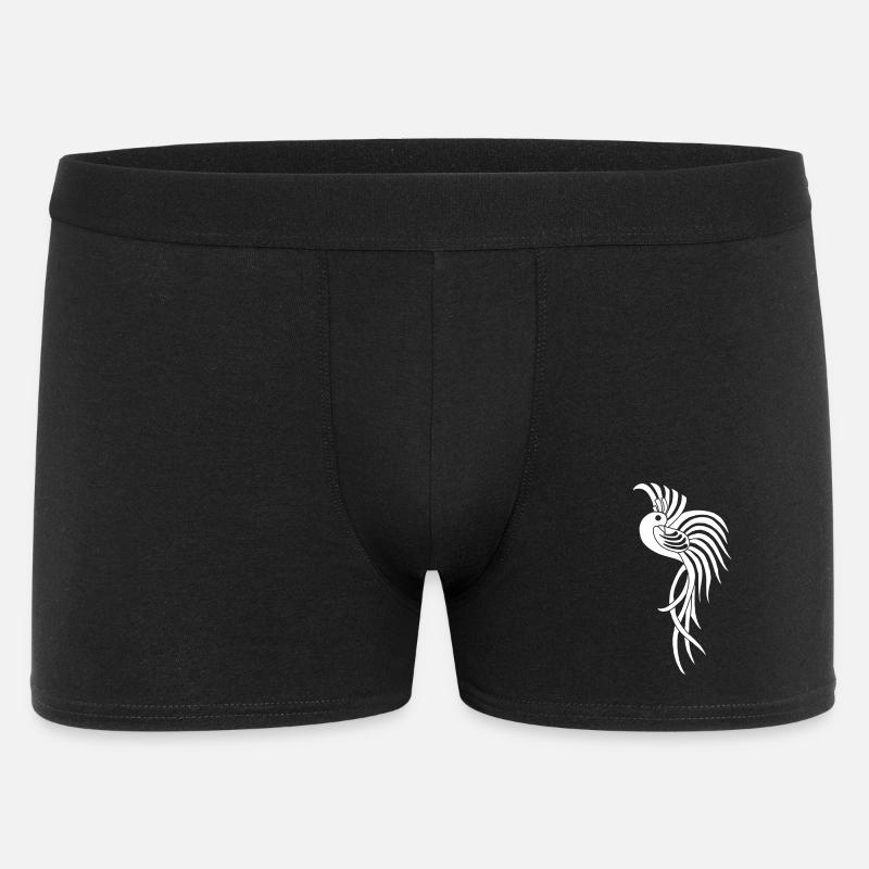 Weißer Paradiesvogel - Männer Boxer Shorts - Schwarz