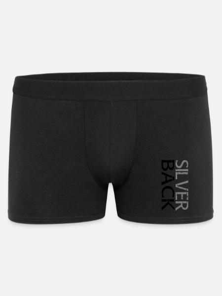 SILVERBACK (Zweizeilig) - Männer Boxer Shorts - Schwarz
