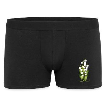 delicate lily of the valley arrangement as a spring greeting - Men's Boxer Shorts - black - Front