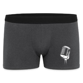 Mikrofon Symbol Musik Musiker Sänger Rapper icon - Männer Boxer Shorts - Anthrazit - Vorne
